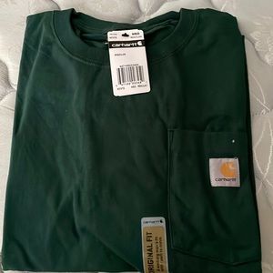 Mens dark green short sleeve shirt carhartt brand new